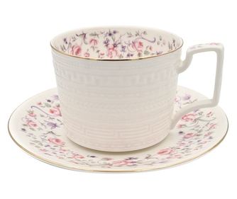 Serviciu din Portelan fosfatic, ROMANCE, 2 Cesti si Farfurii, 250 ml