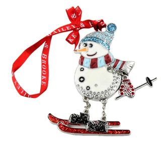 Bailey & Brooke Ukras za bor Snjegović na skijama u elegantnoj kutiji