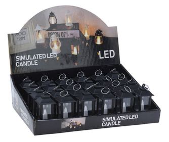 Felinar cu lumanare, LED, 9 cm