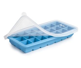Forma cu capac pentru gheata Ibili, 21 cuburi, albastru/transparent Ibili, silicon