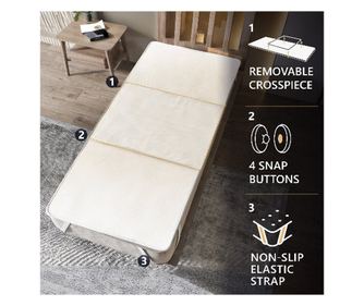 The White Stone Vodoodporna zaščita za vzmetnico 90 x 200 cm z odstranljivo in pralno podlogo | Tkanina Stress Free, hipoalergen