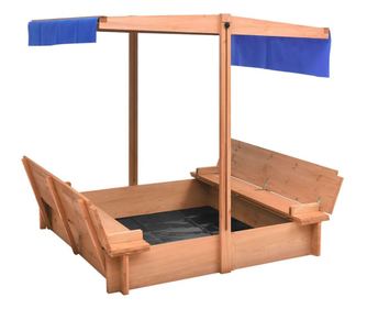 Αμμοδόχος με Στέγη 112x112x112 εκ. από Ξύλο Ελάτης