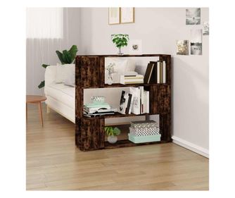 Polica/pregrada za sobu, dimljeni hrast, 100x24x194 cm