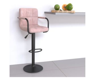 Bar stol, roza, žamet