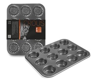 Ibili-Crous Perforált Brioche forma, acél, fekete