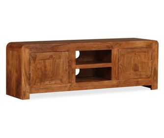 Comodă TV, lemn masiv cu finisaj din sheesham, 120 x 30 x 40 cm
