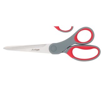 Zestaw 3 noży kuchennych Judge, stal nierdzewna, srebrny/szary/czerwony