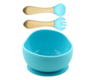 8 részes szilikon baba- és kisgyermek étkészlet előkével és tapadókorongos tányérral