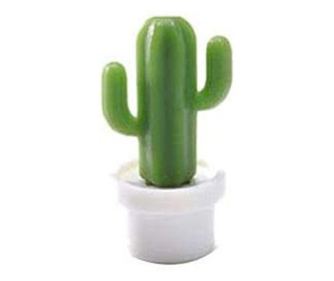 Set of 6 Fridge Magnets, Cactus in Pots, ABS and Magnet, Green/White