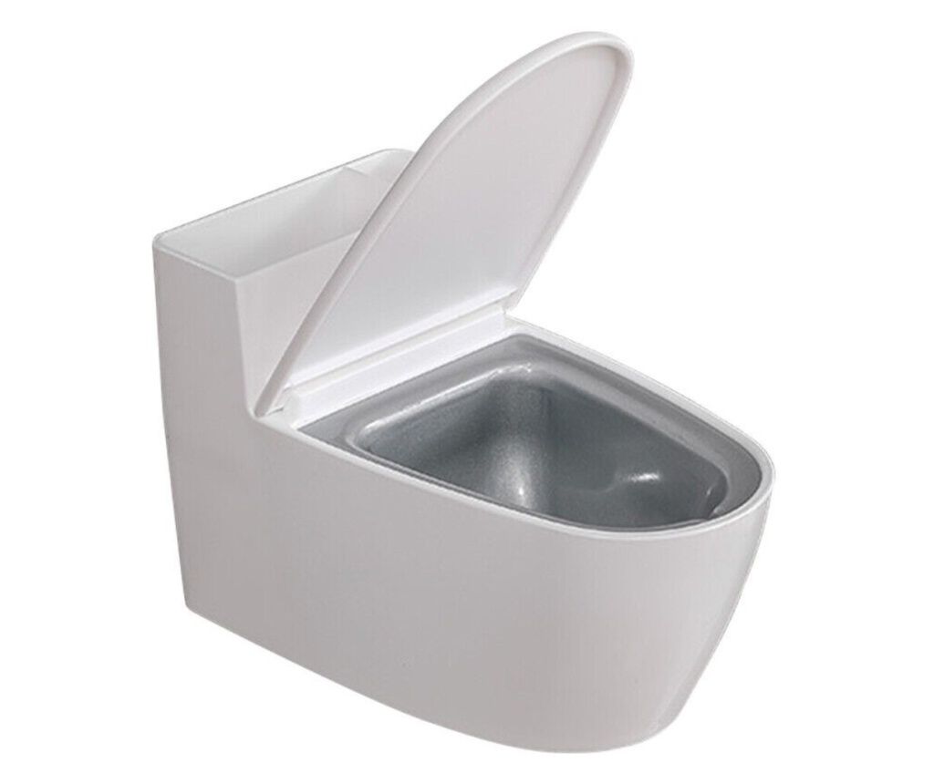 Creative Toilet-Shaped Ashtray with White Lid