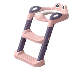 Reducir za stranišče in dvigalo za otroke 1-7 let, 2 nastavljivi višini, zložljivo, mehko sedišče