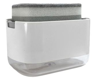 2 in 1 Dispenser for Liquid Dishwashing Detergent or for Sanitary Ware with Pen Holder