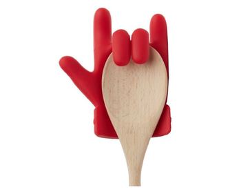 Anti-Spill Lid Holder, Finger-Shaped Silicone Pot Spoon Holder