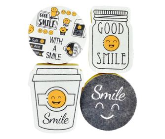 Set of 4 dish sponges with the theme Funny Model 2