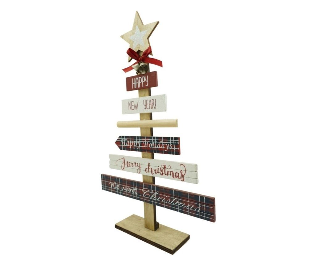 Ξύλινο Χριστουγεννιάτικο Διακοσμητικό Επιτραπέζιο Flippy - Πολύχρωμο, 22,5 εκ x 36 εκ