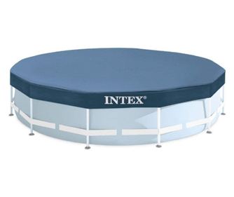 Intex 28031 Kerek medencefedél, 366 cm átmérő, PVC, Sötétkék