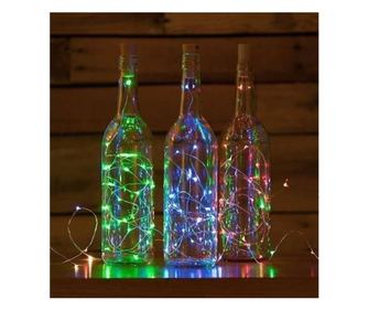 Karácsonyi elemes fényfüzér, 5m 50 LED, többszínű