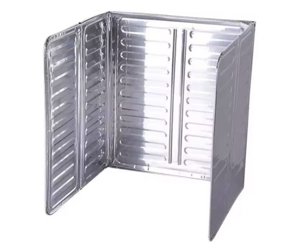 Sklopiva aluminijska ploča za zaštitu štednjaka s vizirom protiv prskanja
