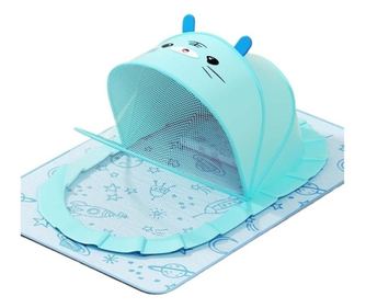 Foldable Mosquito Net, 360 Degree Solar Protection, 0-1 Year, 60 x 55 x 5 cm, Blue