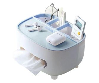 Многофункционална кутия за салфетки с поставка за предмети - Минималистичен ABS дизайн