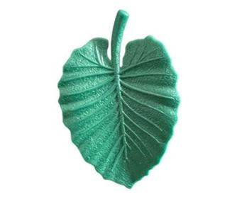 Set of 4 Leaf Pattern Fridge Magnets, Made of ABS and Magnet, Green