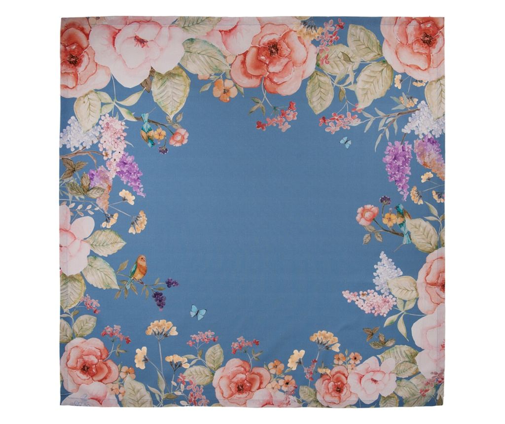 Bavlněný ubrus s květinovým vzorem, 100x100 cm - 2