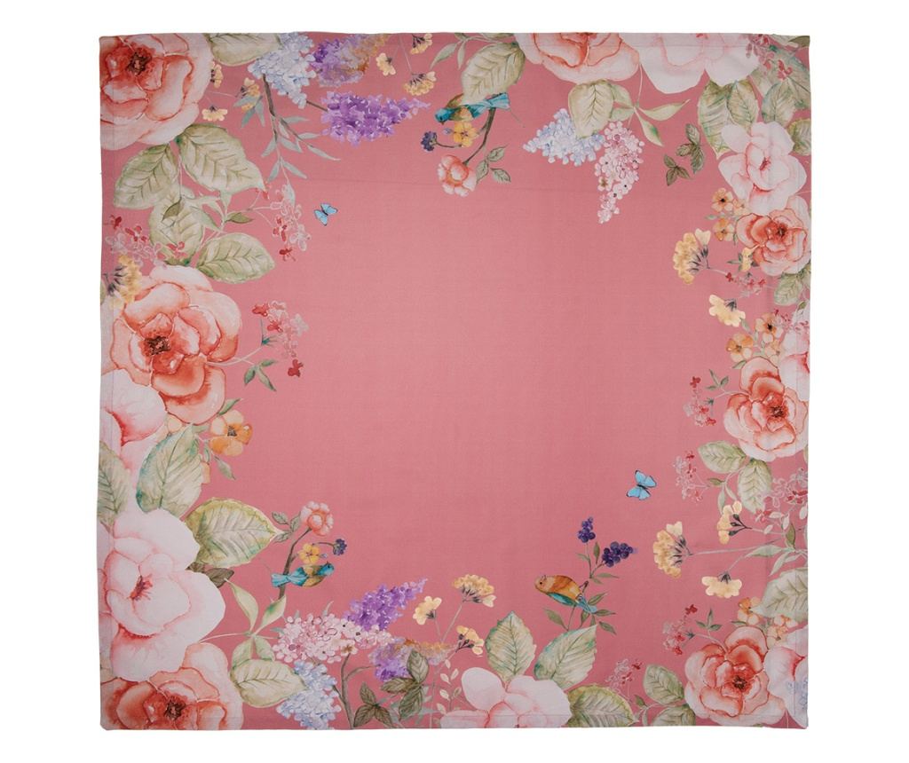 Barevný květinový ubrus z bavlny - 100x100 cm - 2