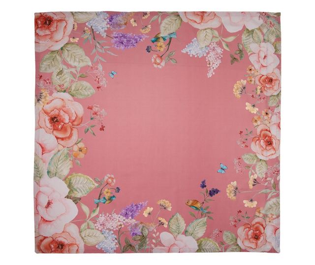 Pisana cvetlična bombažna prt - 100x100 cm