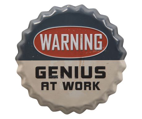 Motivacijska poruka metalni ukras za zid - Višebojni, 13x2 cm