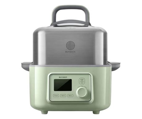Steamer pentru gătit BUYDEEM Multi Function Digital - Capacitate de 5L din oțel inoxidabil cu vase de fierbere și placa ceramică