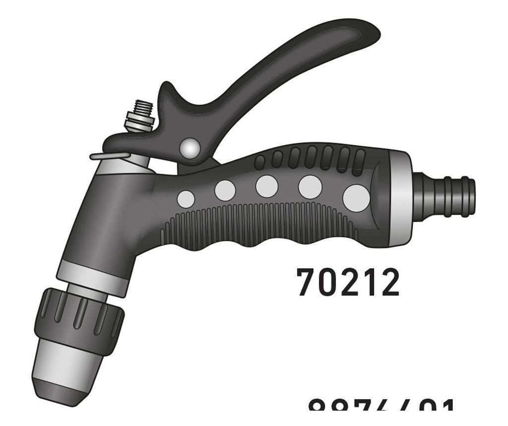 Pistol cu duza metalica reglabil, Extol Premium, 70212, Alama, 304g - 2