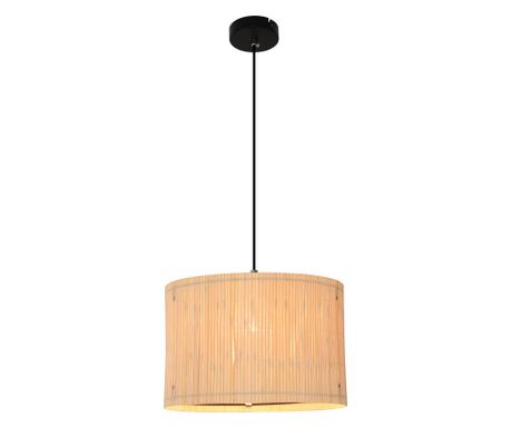 BAMBUSZ függő lámpa, Bohém stílus, 1 x E27, Bambusz, Dia: 30 cm