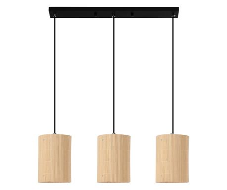 BAMBUSZ, Függőlámpa, Bohém Stílus, 3 x E27, Bambusz, Szélesség: 60 cm