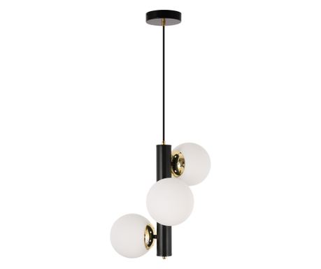 PULI Mennyezeti Lámpa, Modern Stílus, 3 x E14, Fekete, Átmérő: 37 cm