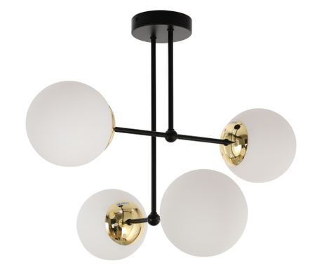 PULI, Modern mennyezeti lámpa, 4 x E14, fekete, magasság: 45 cm