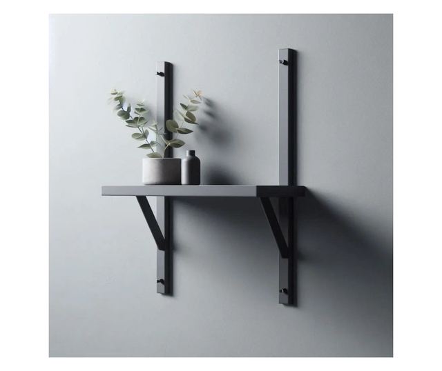 Szürke polc, 120x30x1,8 cm