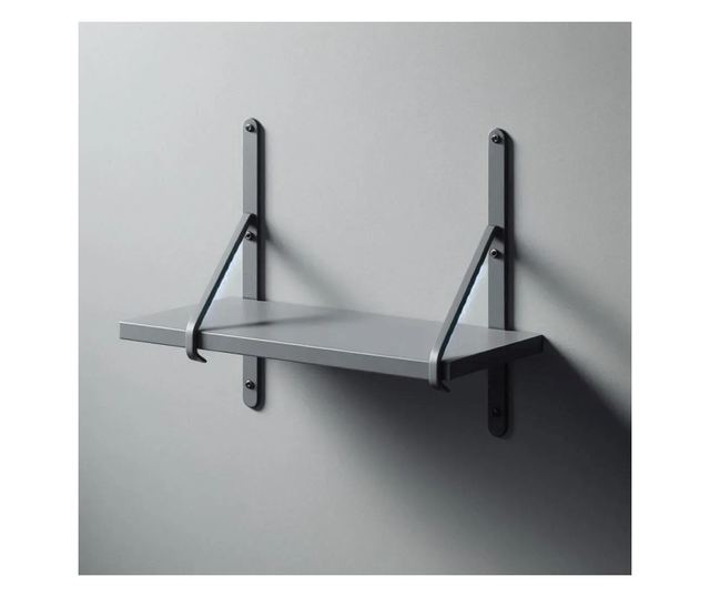 Szürke polc, 120x30x1,8 cm