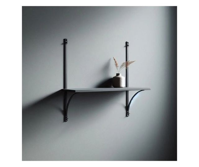 Szürke polc, 120x30x1,8 cm