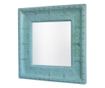 Kézzel festett fém tükör, világos antik kék, 70x70cm