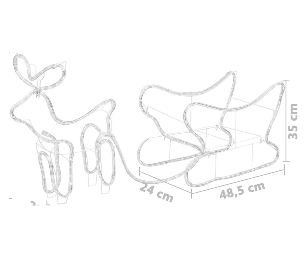 Božićni ukras s jelenom i saonicama, 252 LED svjetla, vanjski - 12