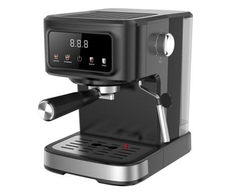 Espressor Crown CEM-1527 pentru cafea măcinată și capsule, 1000W, 20 bar, 1.5 l, Control tactil, Thermoblock, Suport ajustabil