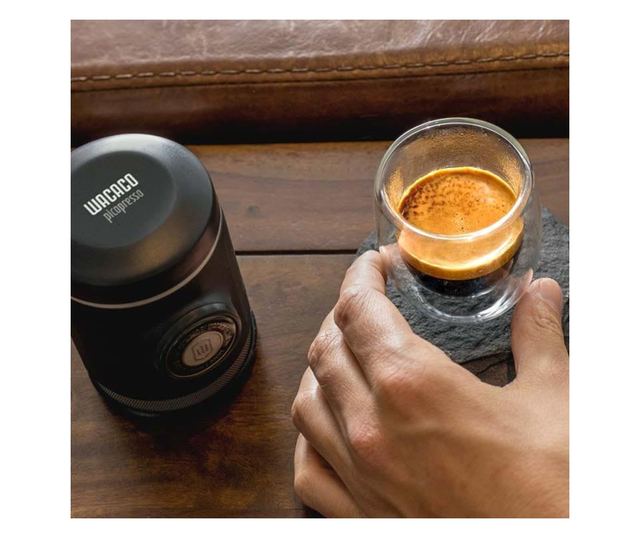 Wacaco hordozható kávéfőző, rozsdamentes acél, 10.5 cm, fekete