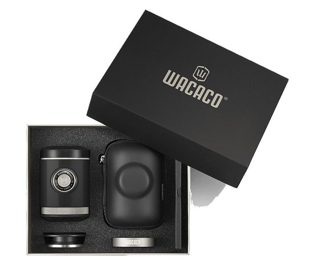 Wacaco hordozható kávéfőző, rozsdamentes acél, 10.5 cm, fekete