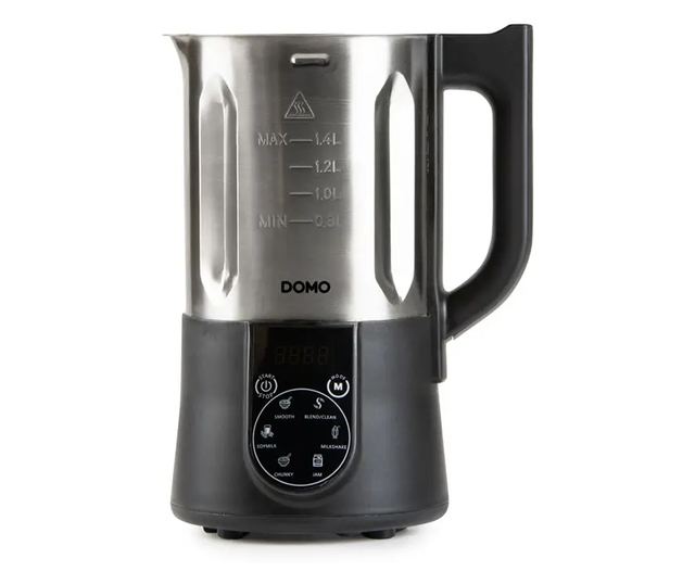 Krémleveskészítő, DOMO, 1,4 literes, Leveskészítő, rozsdamentes acél/fekete