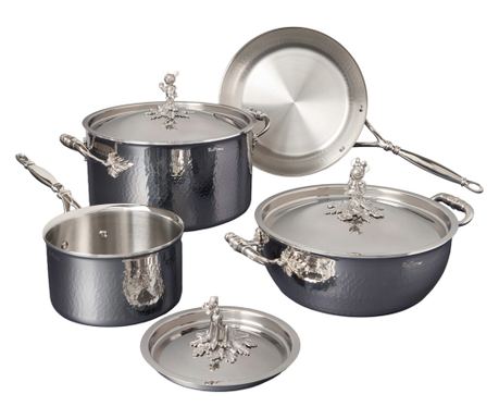 Set vase de gătit, Ruffoni x Disney, colecție Opus Prima, 7 piese, 8/4/2.5/1.5 litri, Ø 26/24/16 cm, inox