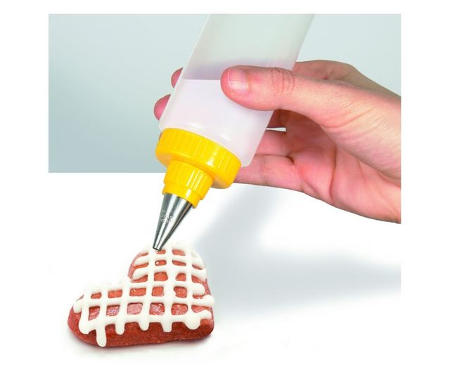 4 darabos Ibili tortadíszítő üveg készlet, műanyag, átlátszó