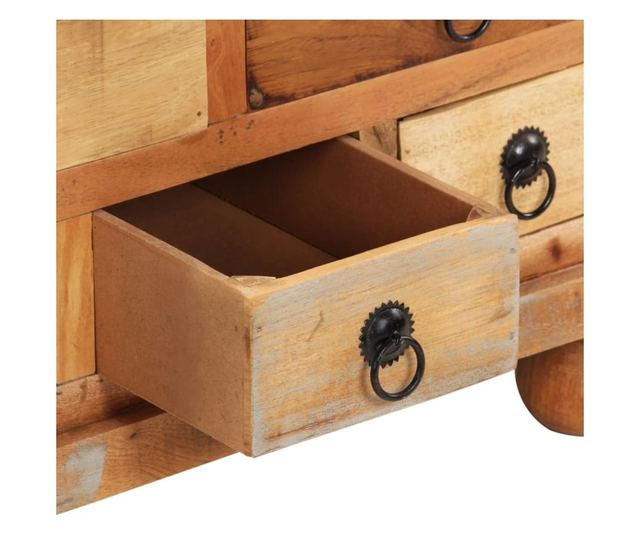 Stolik kawowy, 70 x 70 x 38 cm, drewno z recyklingu