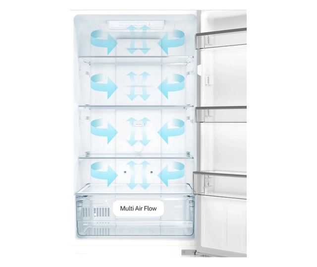 No Frost Hűtőszekrény, CREATE, Studio, 231 Liter, Rozsdamentes Acél