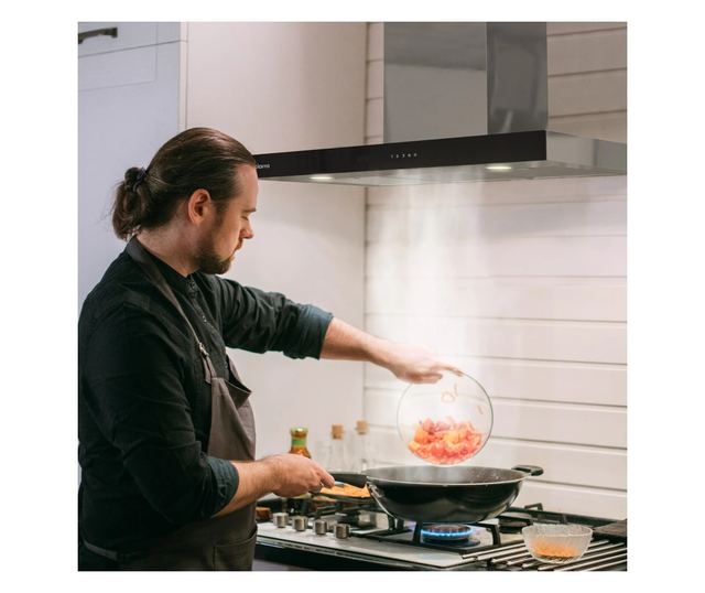 Ciarra T-Type fali páraelszívó, 650 m³/h, 90 cm, rozsdamentes acél