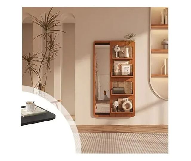 C-Type Állítható Magasságú Asztalka ABYZ Kompakt Fa Dohányzóasztal Tárolópolccal, Ideális Kanapékhoz